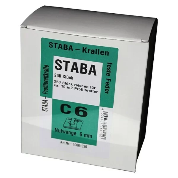 BAUHAUS Staba Profilbrettkrallen C 6 Stärke Nutwange: 6 Mm, 250 Stk. 1