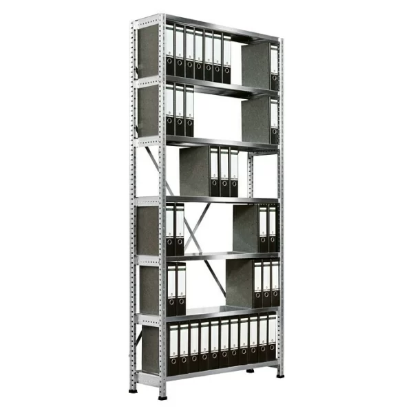 BAUHAUS Scholz Aktenregal Grundelement Länge: 1.250 Mm, Breite: 300 Mm, Höhe: 2.280 Mm, Traglast: 60 Kg/Boden, Anzahl Böden: 7 Stk. 1