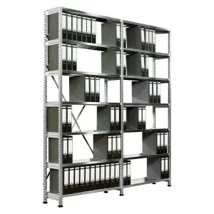 BAUHAUS Scholz Aktenregal Grundelement Länge: 1.250 Mm, Breite: 300 Mm, Höhe: 2.280 Mm, Traglast: 60 Kg/Boden, Anzahl Böden: 7 Stk. 12