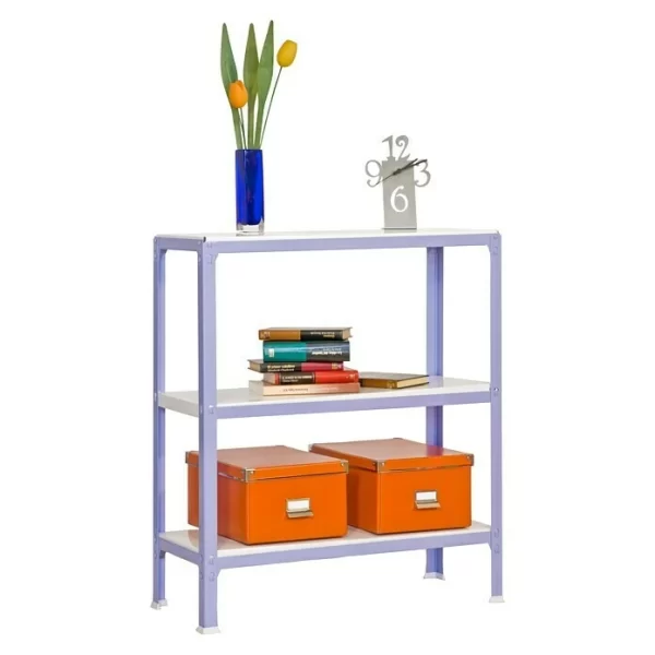 BAUHAUS Simonrack Homeclick Metallregal Mini L X B X H: 30 X 80 X 90 Cm, Traglast: 150 Kg/Boden, Anzahl Böden: 3 Stk., Lila 3