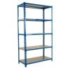 BAUHAUS Simonrack Simonclick Metallregal L X B X H: 40 X 90 X 180 Cm, Traglast: 180 Kg/Boden, Anzahl Böden: 5 Stk., Stecken, Blau 13