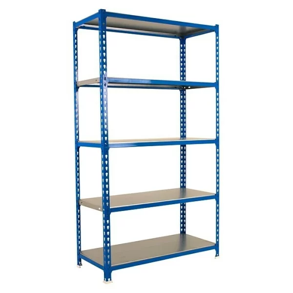 BAUHAUS Simonrack Simonclick Metallregal L X B X H: 40 X 90 X 180 Cm, Traglast: 180 Kg/Boden, Anzahl Böden: 5 Stk., Stecken, Blau 1