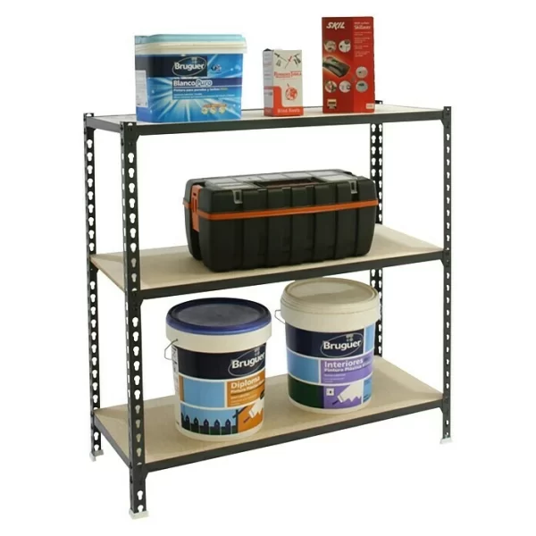 BAUHAUS Simonrack Maderclick Metallregal Plus L X B X H: 50 X 100 X 90 Cm, Traglast: 150 Kg/Boden, Anzahl Böden: 3, Stecken, Anthrazitgrau 3