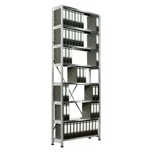 BAUHAUS Simonrack Maderclick Metallregal Plus L X B X H: 50 X 100 X 200 Cm, Traglast: 150 Kg/Boden, Anzahl Böden: 5, Stecken, Silber 14