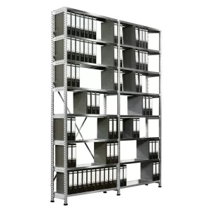 BAUHAUS Simonrack Maderclick Metallregal Plus L X B X H: 50 X 100 X 200 Cm, Traglast: 150 Kg/Boden, Anzahl Böden: 5, Stecken, Silber 16