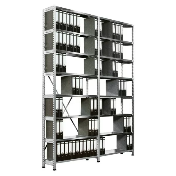 BAUHAUS Simonrack Maderclick Metallregal Plus L X B X H: 50 X 100 X 200 Cm, Traglast: 150 Kg/Boden, Anzahl Böden: 5, Stecken, Silber 6