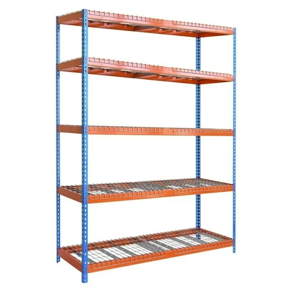 BAUHAUS Simonrack Maderclick Metallregal Mega Plus L X B X H: 40 X 120 X 250 Cm, Traglast: 150 Kg/Boden, Anzahl Böden: 6 Stk., Stecken, Blau/Orange 1